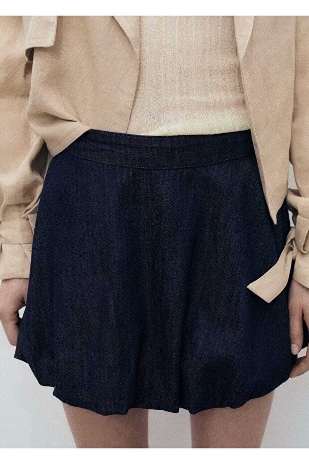 Denim balon etek - 7