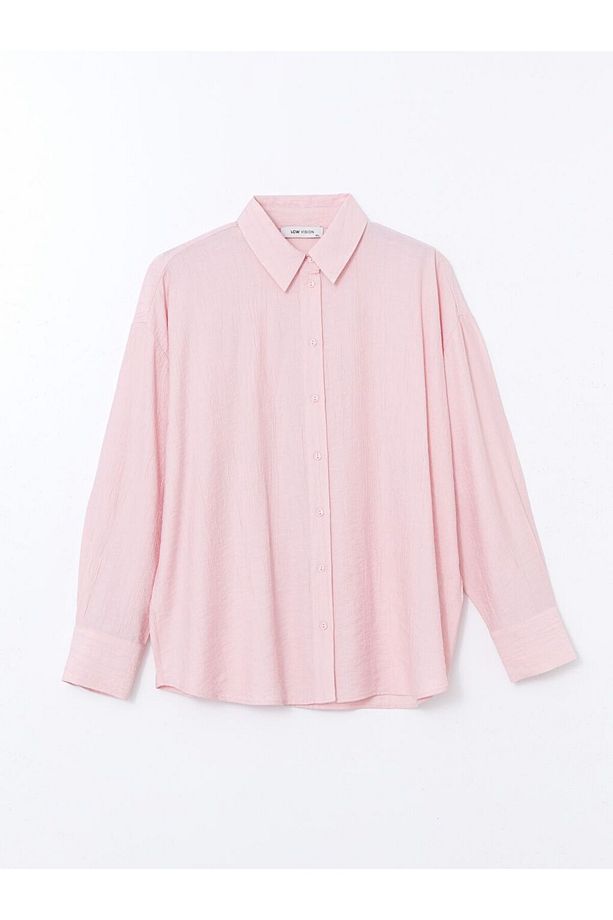 LCW Vision Dokulu Oversize Kadın Gömlek - 5