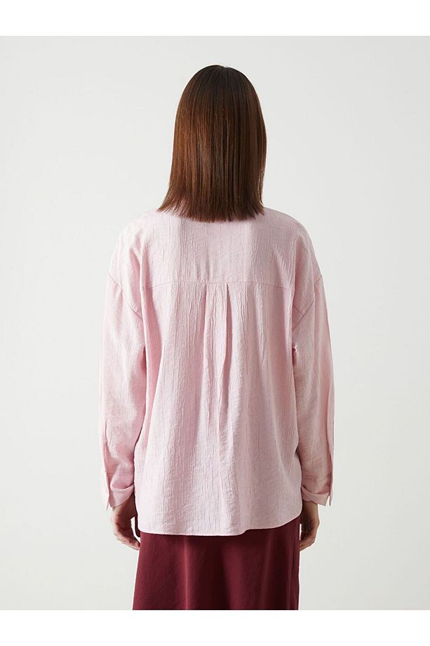 LCW Vision Dokulu Oversize Kadın Gömlek - 4