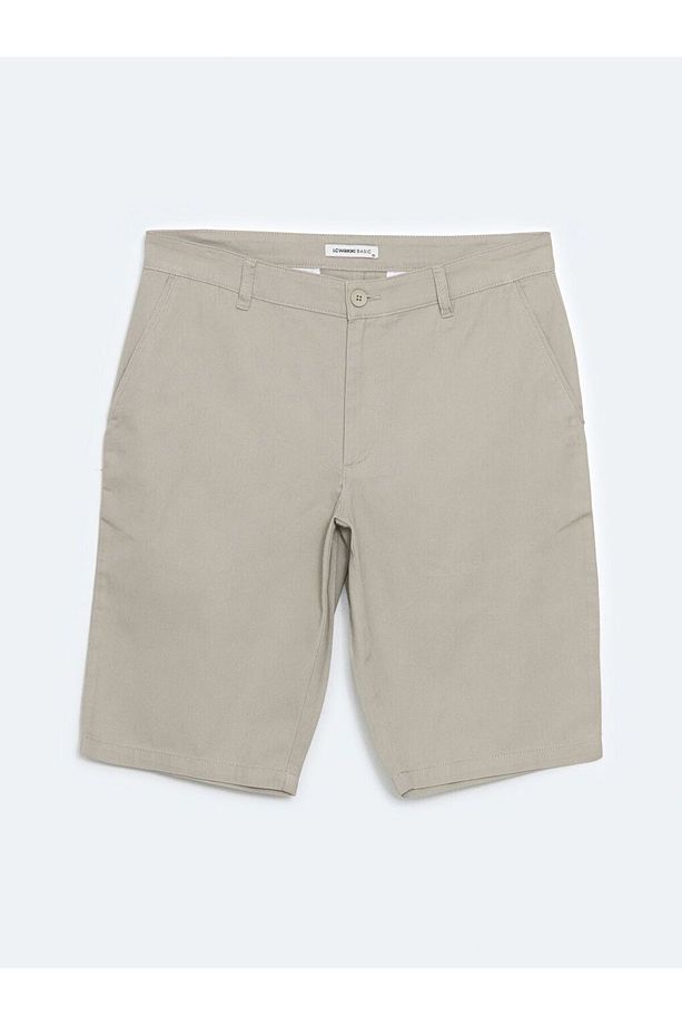 LCWAIKIKI Classic Standart Kalıp Gabardin Erkek Şort - 5