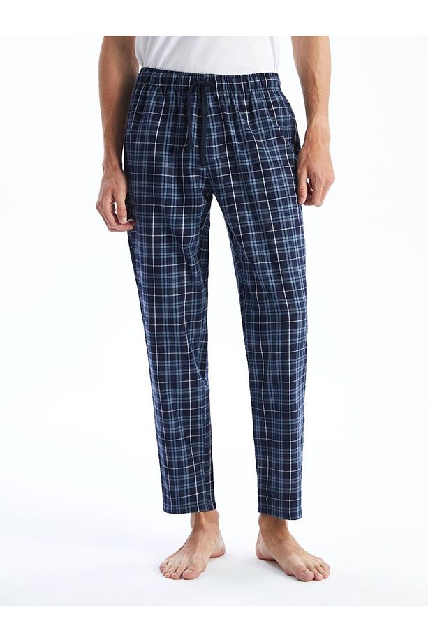 Standart Kalıp Ekose Erkek Pijama Alt - 2
