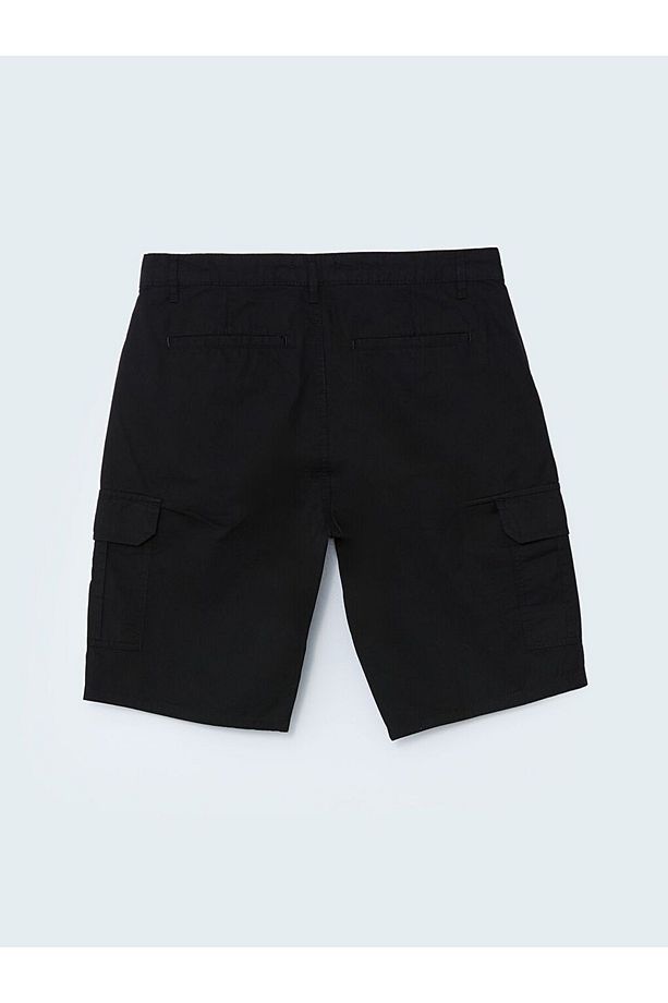 XSIDE Standart Kalıp Gabardin Erkek Kargo Şort - 6