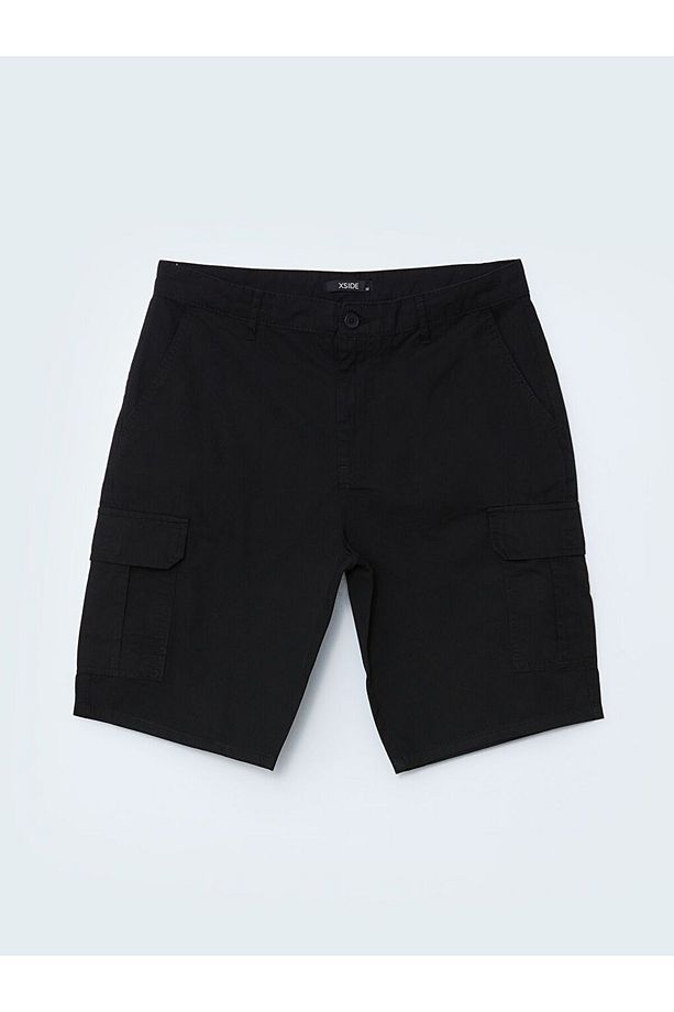 XSIDE Standart Kalıp Gabardin Erkek Kargo Şort - 5