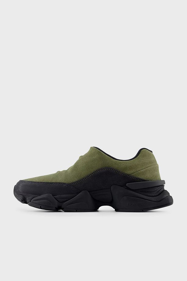 Logolu Süet Kalın Taban Cırtlı Sneaker Ayakkabı Unisex AYAKKABI U8040UOC - 3