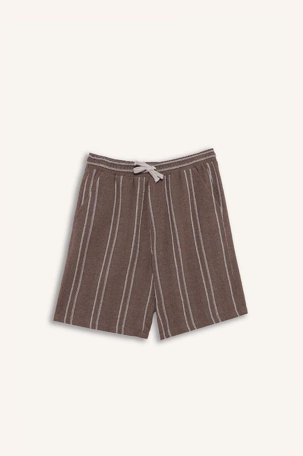 Regular Fit Jakarlı Bermuda Şort E0809AX25SM - 2