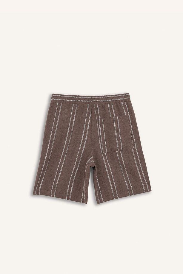 Regular Fit Jakarlı Bermuda Şort E0809AX25SM - 4
