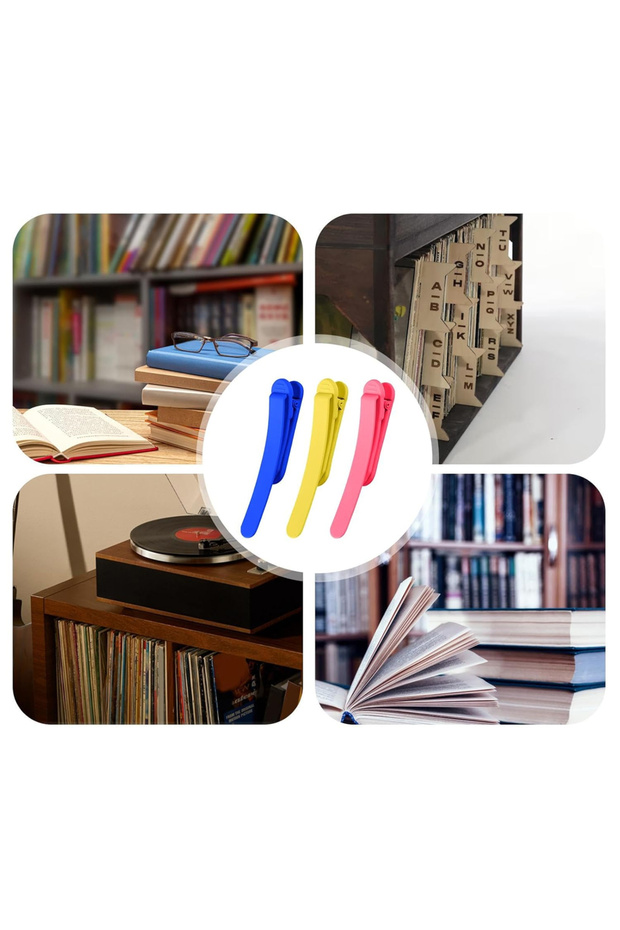 علامة لقراءة الكتب من السيليكون، أزرق، قطعة واحدة، - 6