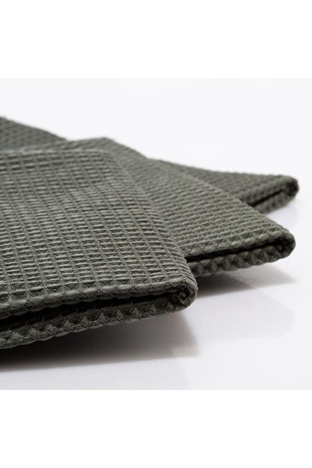 Mukitchen 3-Piece Waffle Cadet Towel Set Grey 12 x 12inch
