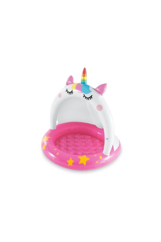 INTEX Unicorn Themed Inflatable Quirky Pool Float Pink and White 1.02 x 1.02m - 6