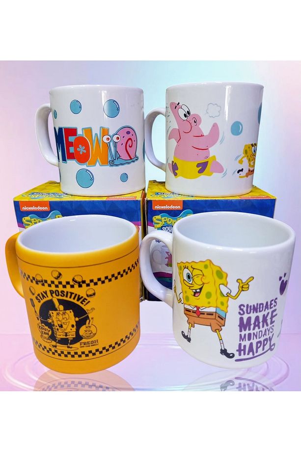 Lisanslı Sponge Bob 330 Ml Kupa Mug Latte Fincanı 1 Adet Hediyelik Set Sünger Bob - 3