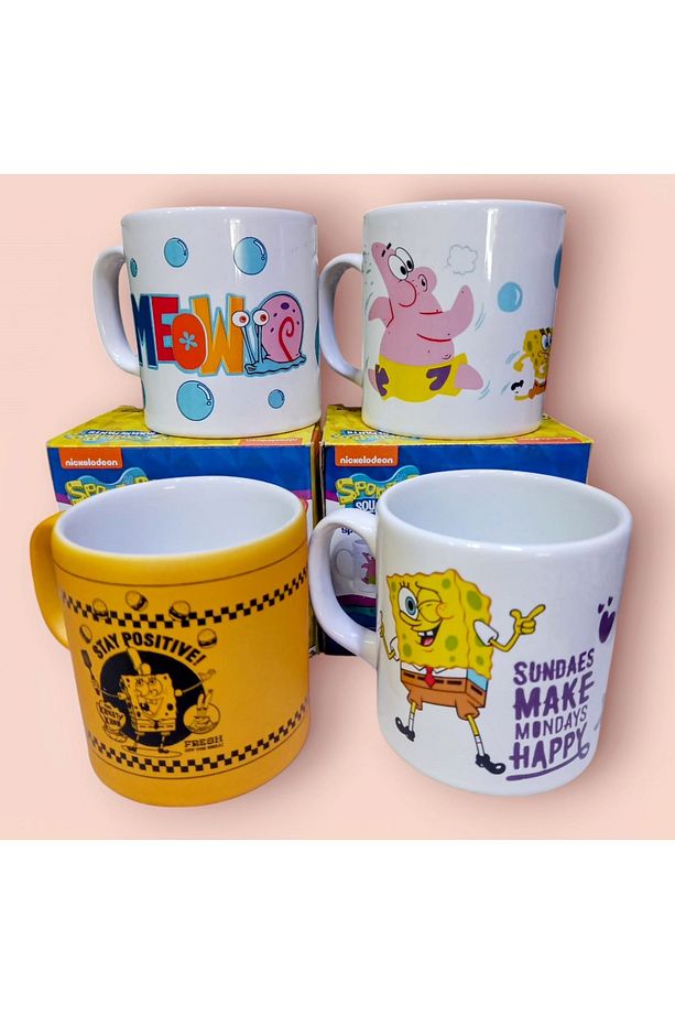 Lisanslı Sponge Bob 330 Ml Kupa Mug Latte Fincanı 1 Adet Hediyelik Set Sünger Bob - 2