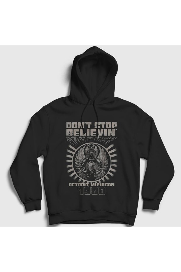Unisex Black Don'T Stop Believin Journey Hooded Sweatshirt 548367Tt