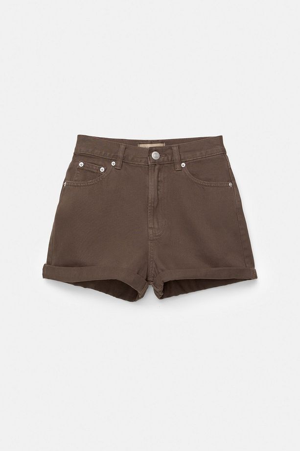 Kıvrık paça denim mom şort - 7