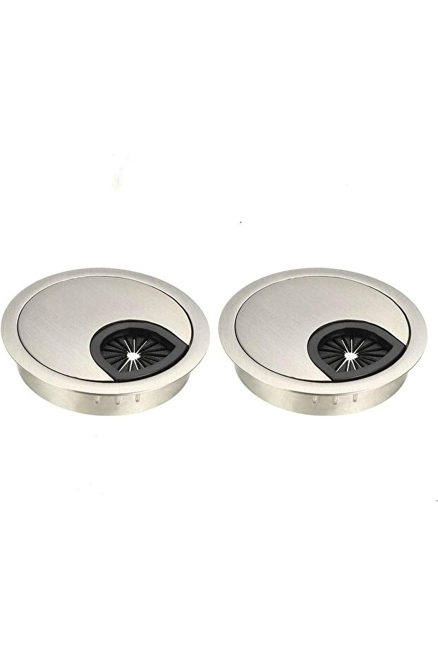 Rayibuir 2 Pack Desk Grommet Kit Zinc Alloy Computer Desktop Grommets Wire Organizers Table Cable Co
