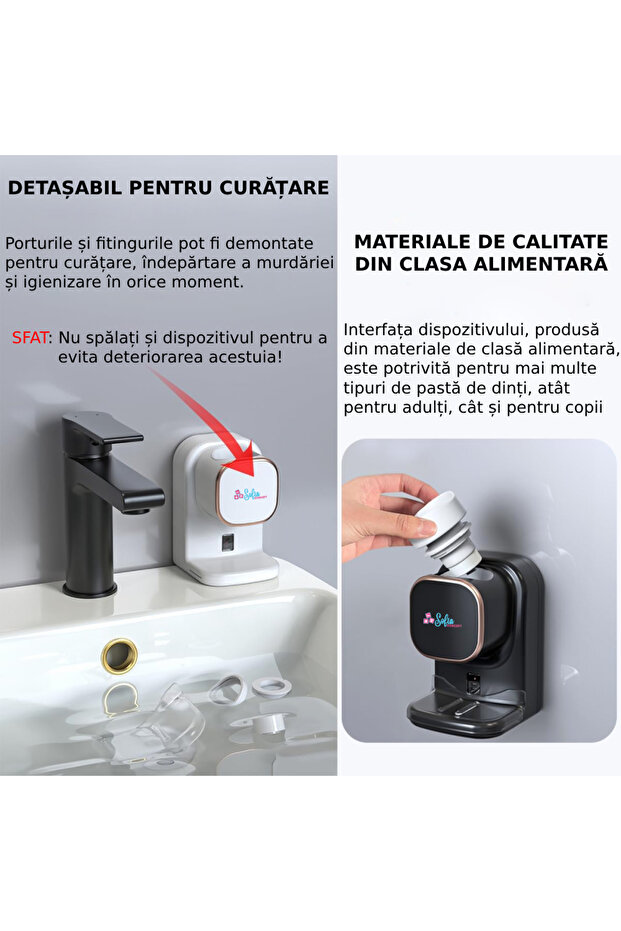 ® Automatic Toothpaste Dispenser, Sensor, 1200mAh, Black Core - 5