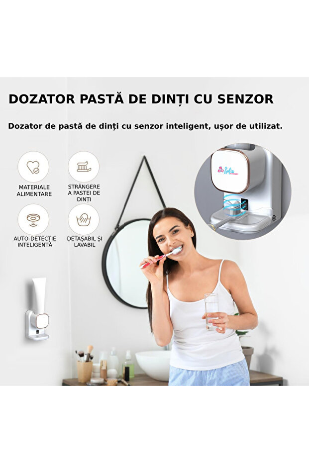 ® Automatic Toothpaste Dispenser, Sensor, 1200mAh, White Pearl - 2