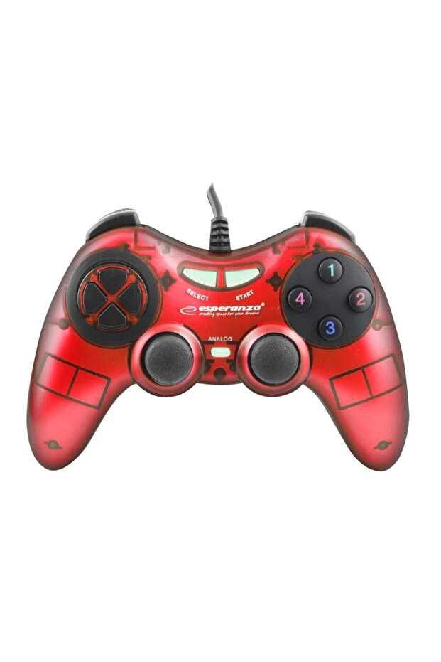 Esperanza EGG105R Fighter Controller, with vibration, PC, Red