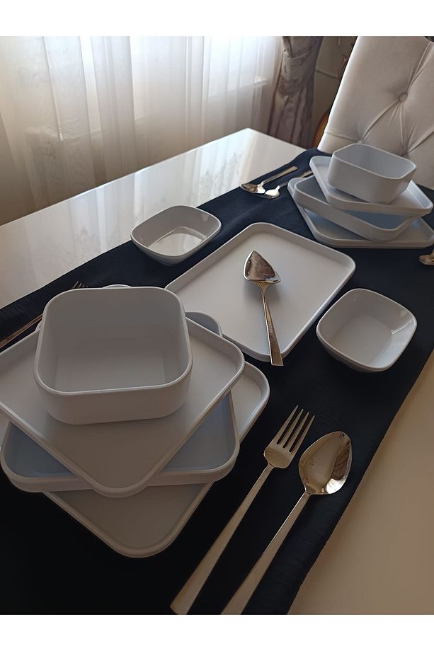 Modern yemek seti 2 kişilik 11 parça takım - 4