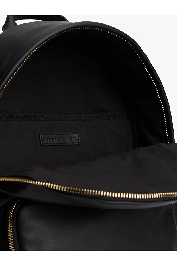 Women Black Popette Soft Dome Backpack - 4