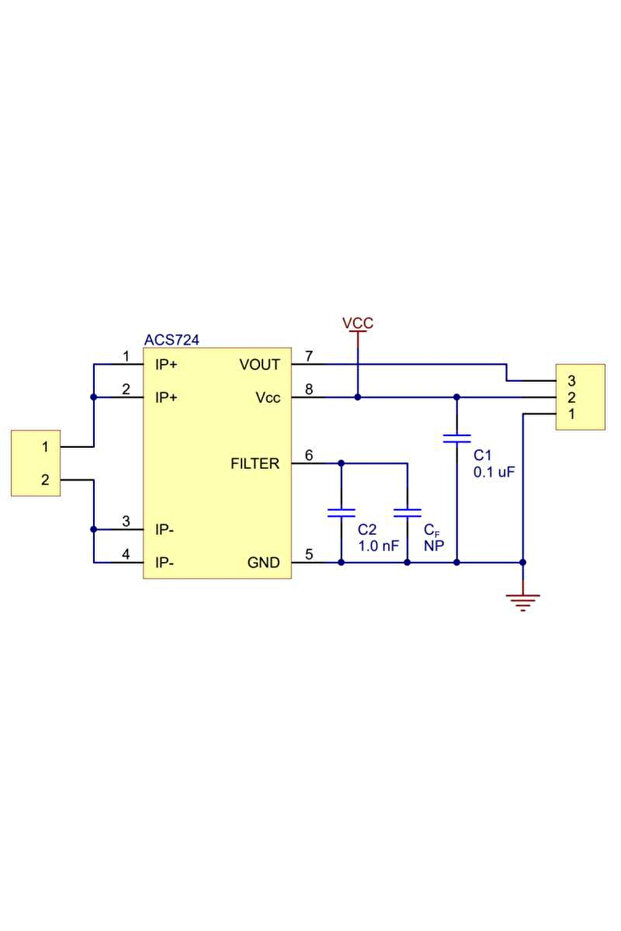 ACS724 0A/+30A current sensor breakout - 5