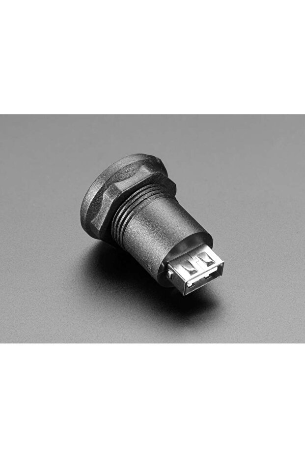 Micro USB B jack to USB A socket panel mount adapter - 3