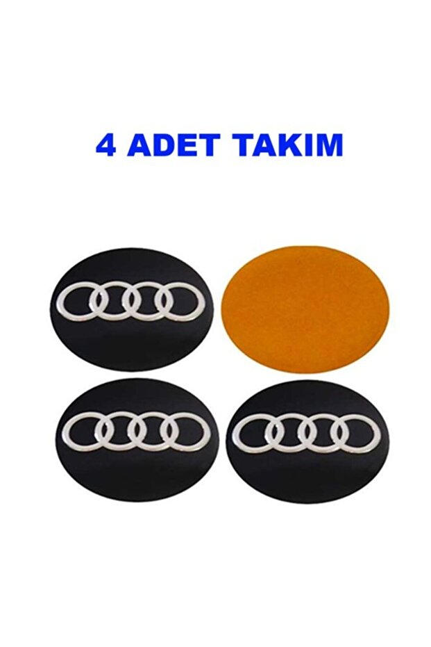 مجموعة من 4 قطع من JANT HUB ARMATURE BLACK ADHESIVE OVAL 56Q AUDI