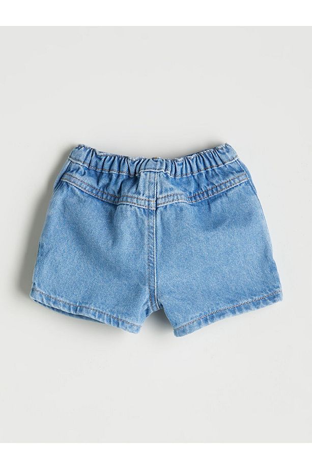 Beli Lastikli Erkek Bebek Jean Şort - 2