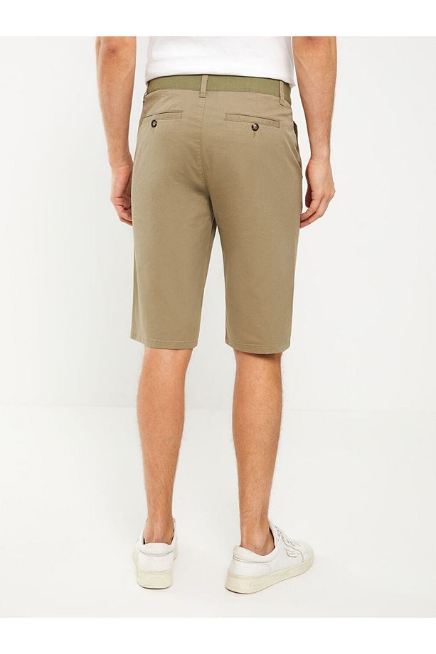 LCW Rahat Kalıp Gabardin Erkek Bermuda Şort Fashion - 5