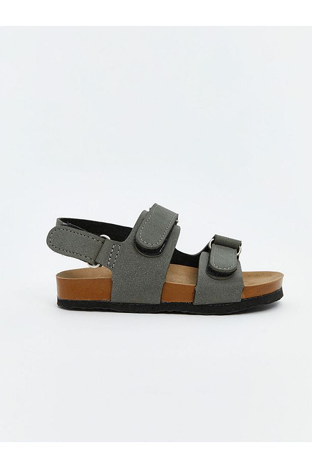 LCW STEPS Haki Süet Görünümlü Erkek Çocuk Sandalet - 2