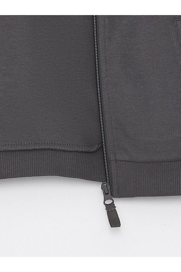 Bisiklet Yaka Basic Erkek Bebek Fermuarlı Hırka - 3