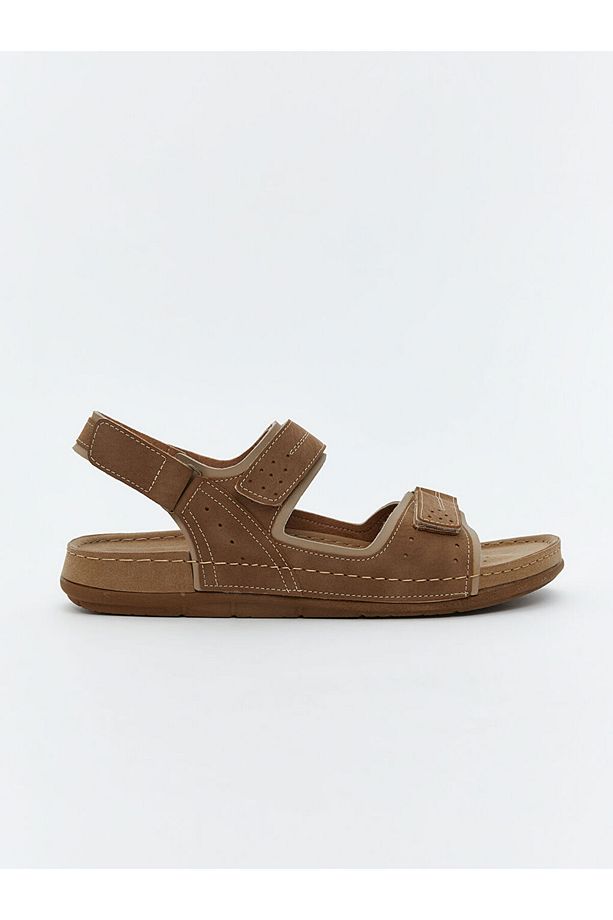 LCW STEPS Kahverengi Çift Bantlı Erkek Sandalet - 2