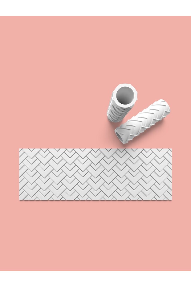 Dough Ceramic Polymer Clay Pattern Giving Roller Cylinder 10 cm Length 0620-3