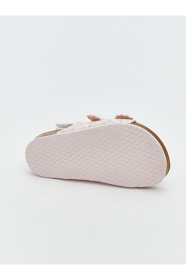 LCW STEPS Pembe Baskılı Çift Bantlı Kız Bebek Sandalet - 4