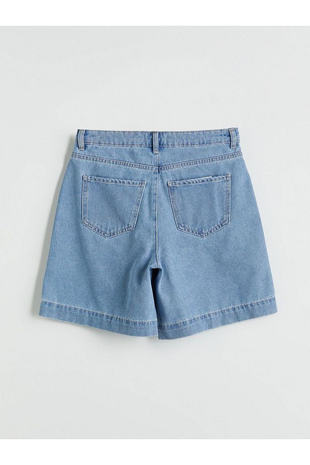 Bermuda Fit Kadın Jean Şort - 6