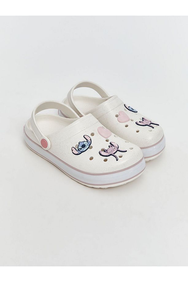 LCW STEPS Beyaz Lilo ve Stitch Baskılı Kız Çocuk Plaj Sandaleti - 2