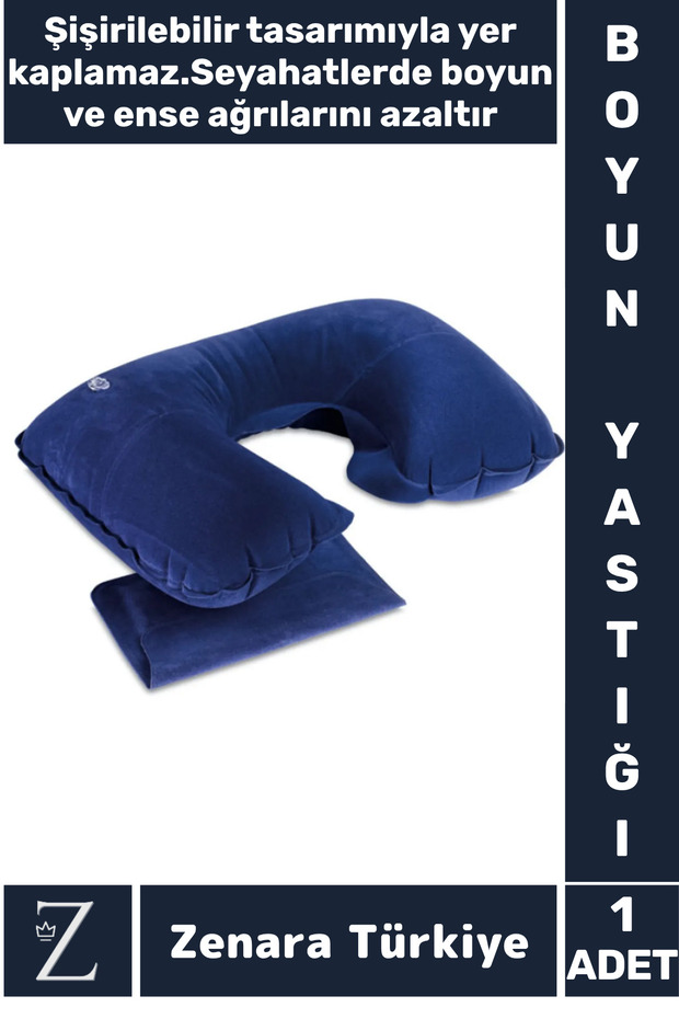 Compact High Quality Inflatable Bag Size Passenger Travel Ense Neck Pain Relieving Neck Pillow