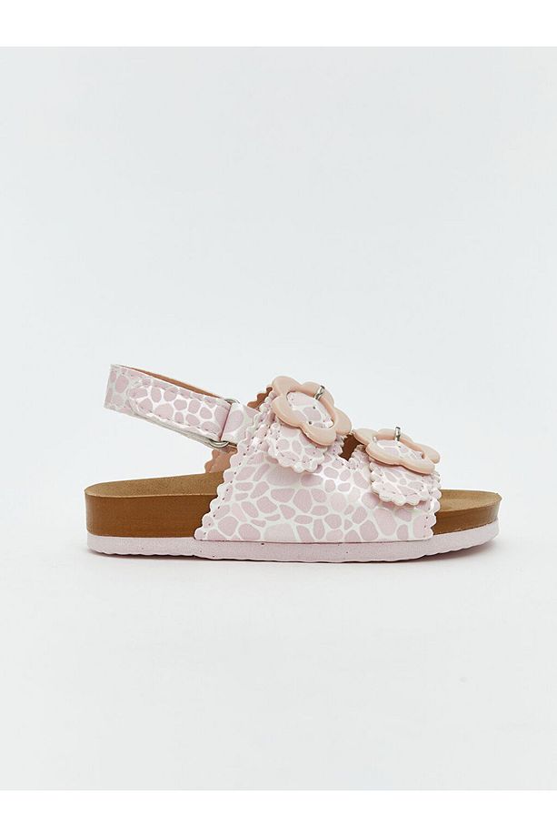 LCW STEPS Pembe Baskılı Çift Bantlı Kız Bebek Sandalet - 2