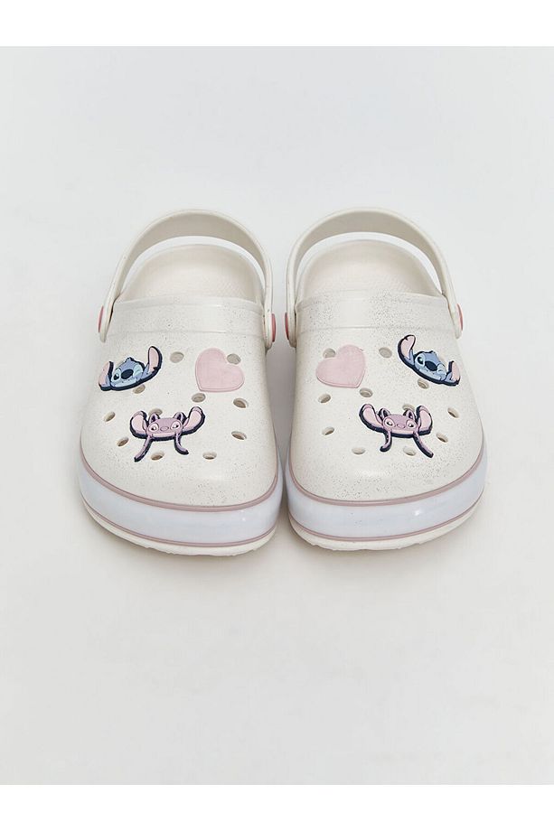 LCW STEPS Beyaz Lilo ve Stitch Baskılı Kız Çocuk Plaj Sandaleti - 4