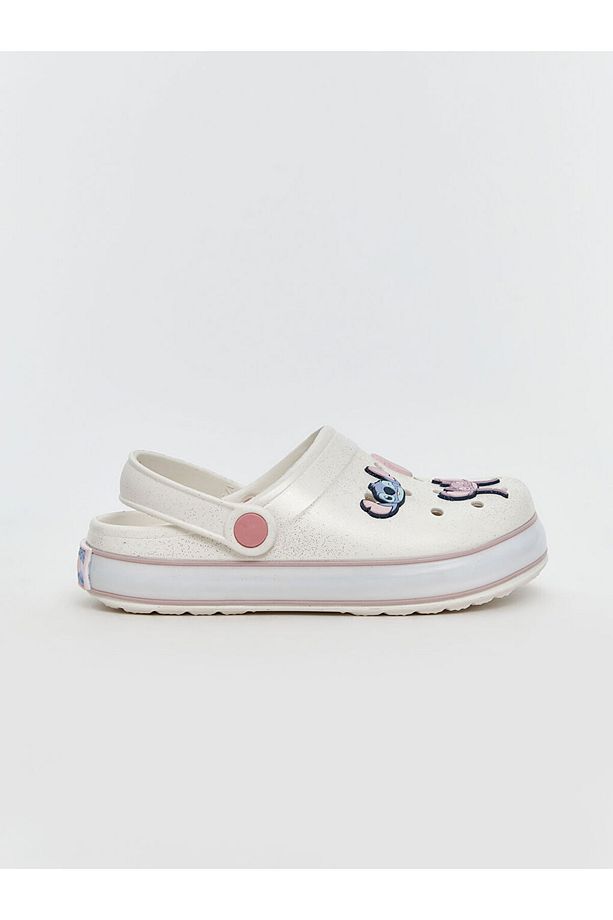 LCW STEPS Beyaz Lilo ve Stitch Baskılı Kız Çocuk Plaj Sandaleti - 3