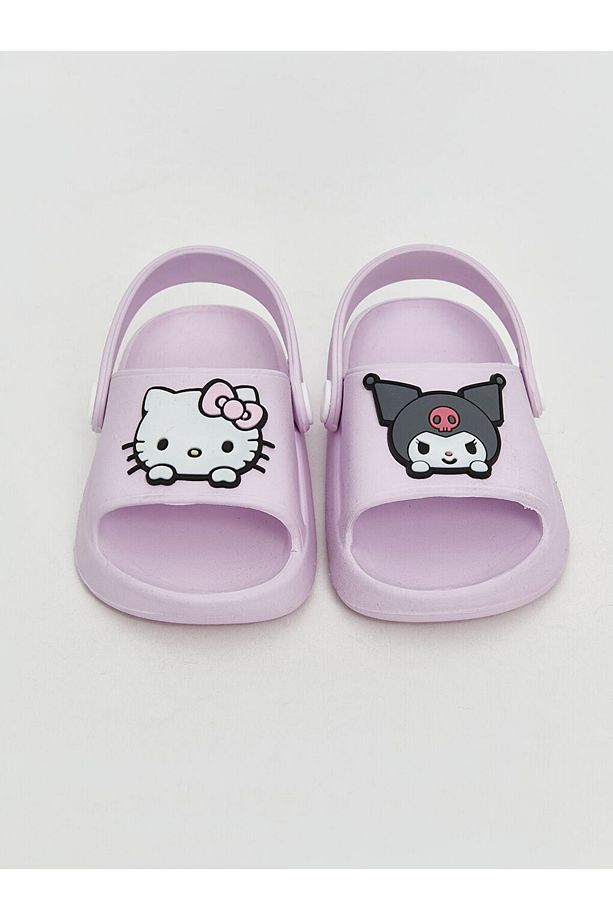 LCW STEPS Lila Hello Kitty Baskılı Kız Bebek Sandalet - 3