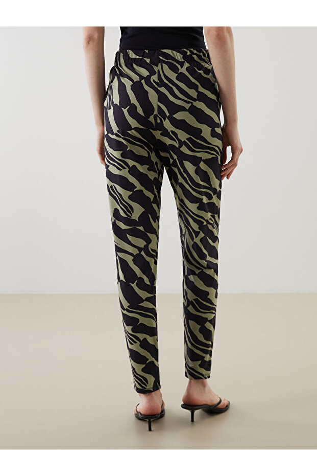 Create Your Style from Uzg Store |   Patterned Women's Trousers with Elastic Waist - 5
