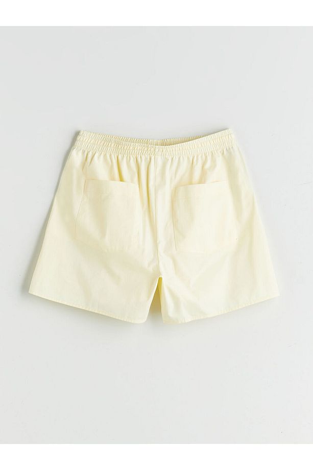XSIDE Sari Beli Lastikli Poplin Kadın Şort - 6