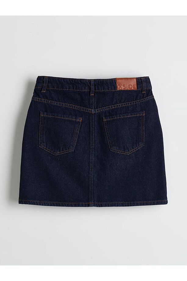 XSIDE Mavi Dar Fit Mini Jean Etek - 6