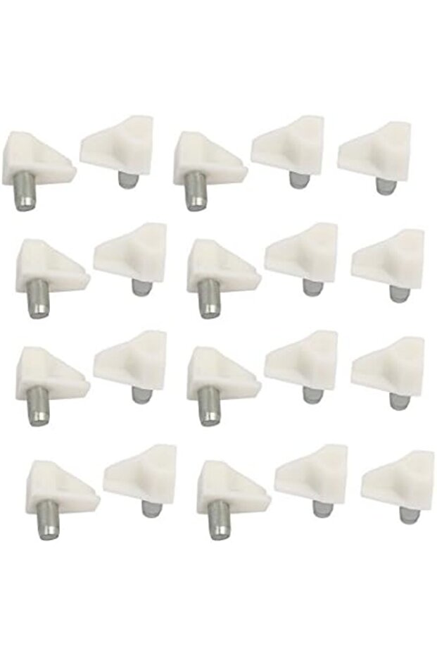 Aexit Cupboard Cabinet Shelf Support Pegs Pins Bracket Holder White 5 mm Dia 20PCS