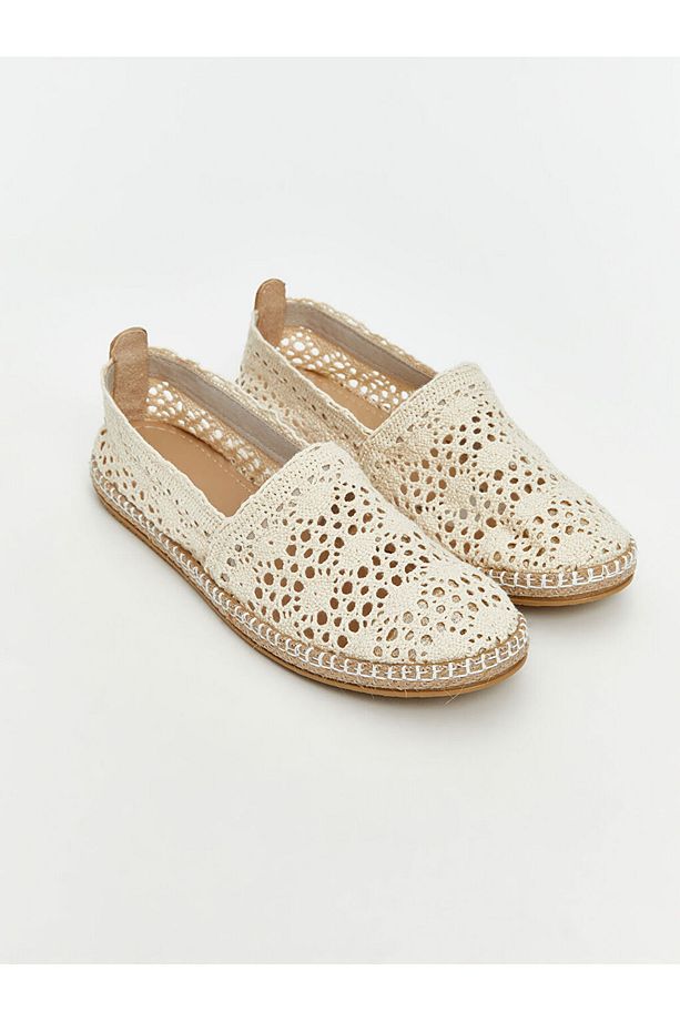 KOOR Bej Hasır Tabanlı Espadril Ayakkabı - 1