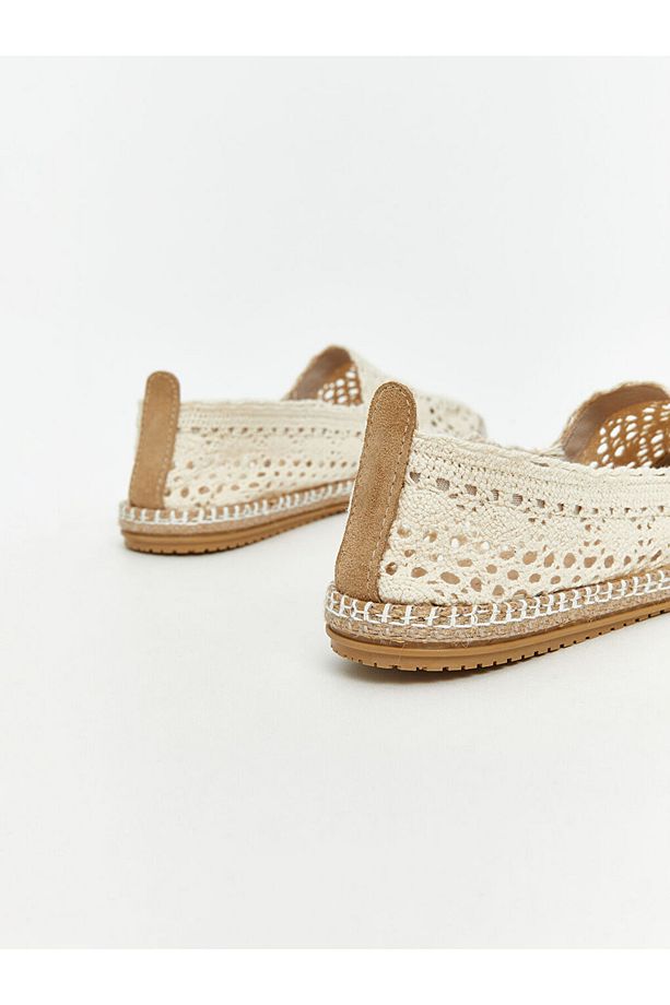 KOOR Bej Hasır Tabanlı Espadril Ayakkabı - 5