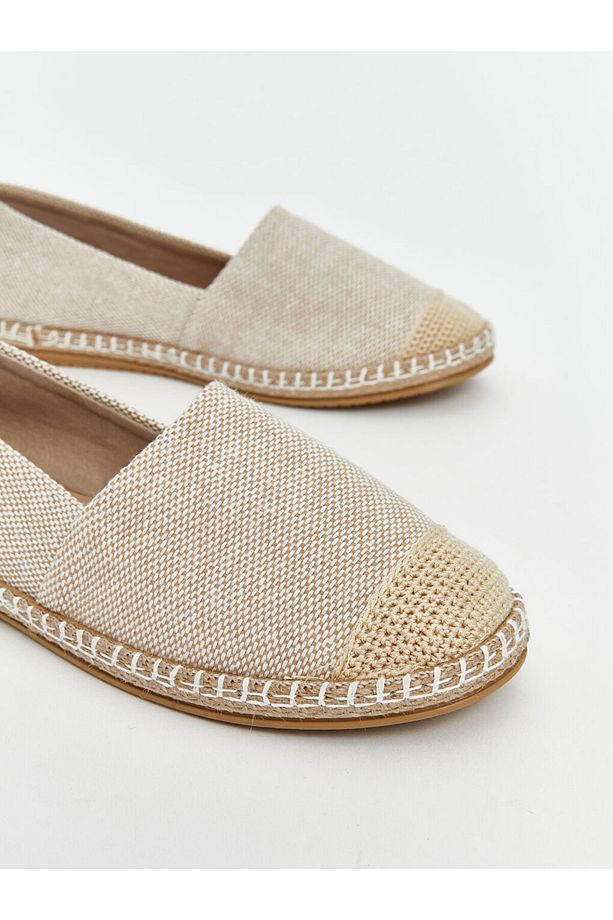 KOOR Bej Kadın Hasır Espadril Ayakkabı - 3