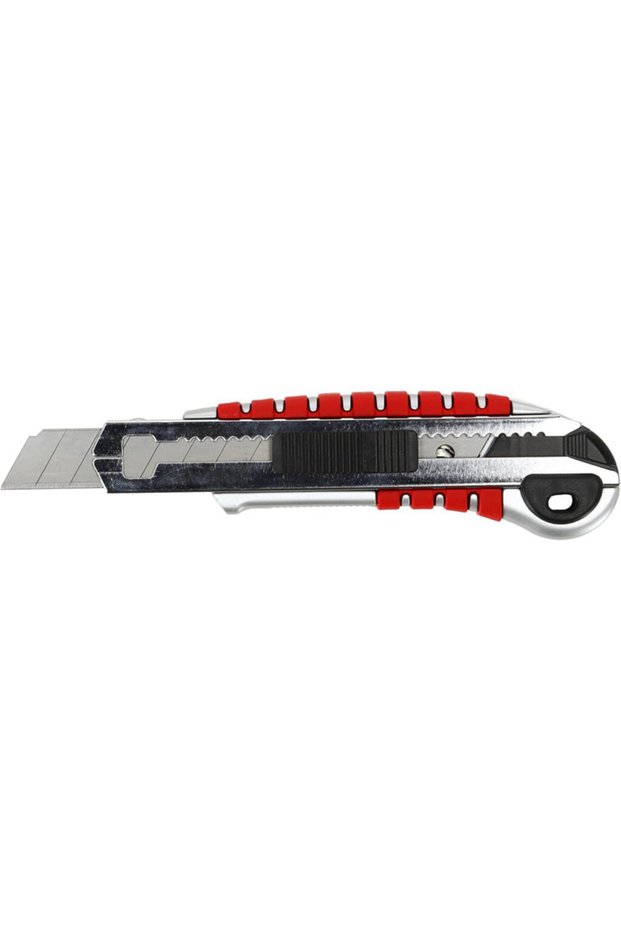 Rubberized Plastic Cutter With Lock Button - 18Mm X 5