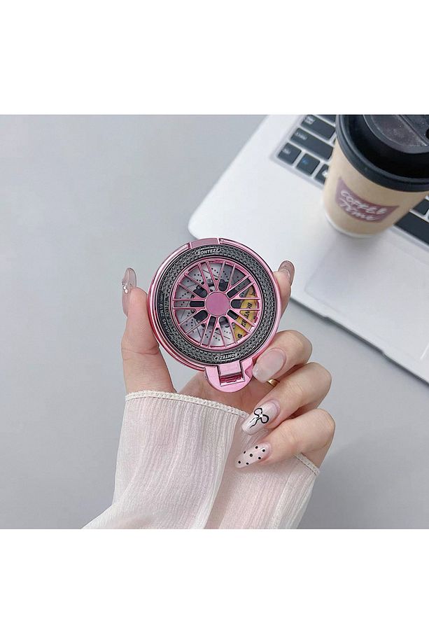 Popsocket Tekerlek Temalı Dönen Jantlar Yapışkanlı Standlı Telefon Tutacağı Plastik ve Hafif Tutacak - 1