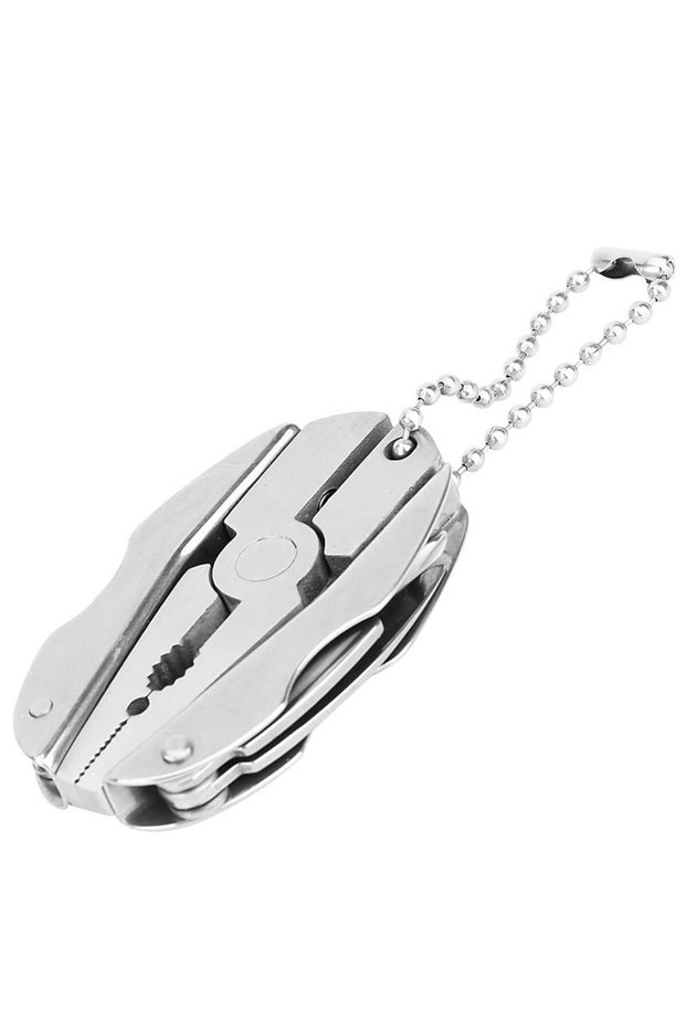 Multifunctional Keychain, 5in1, Metal, Silver